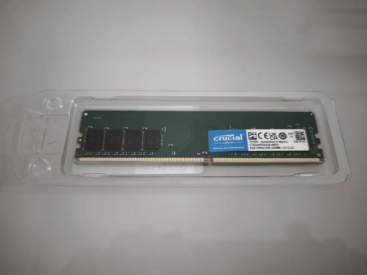 Memória RAM Crucial 8GB DDR4 3200MHz Desktop - Novo - Foto 4