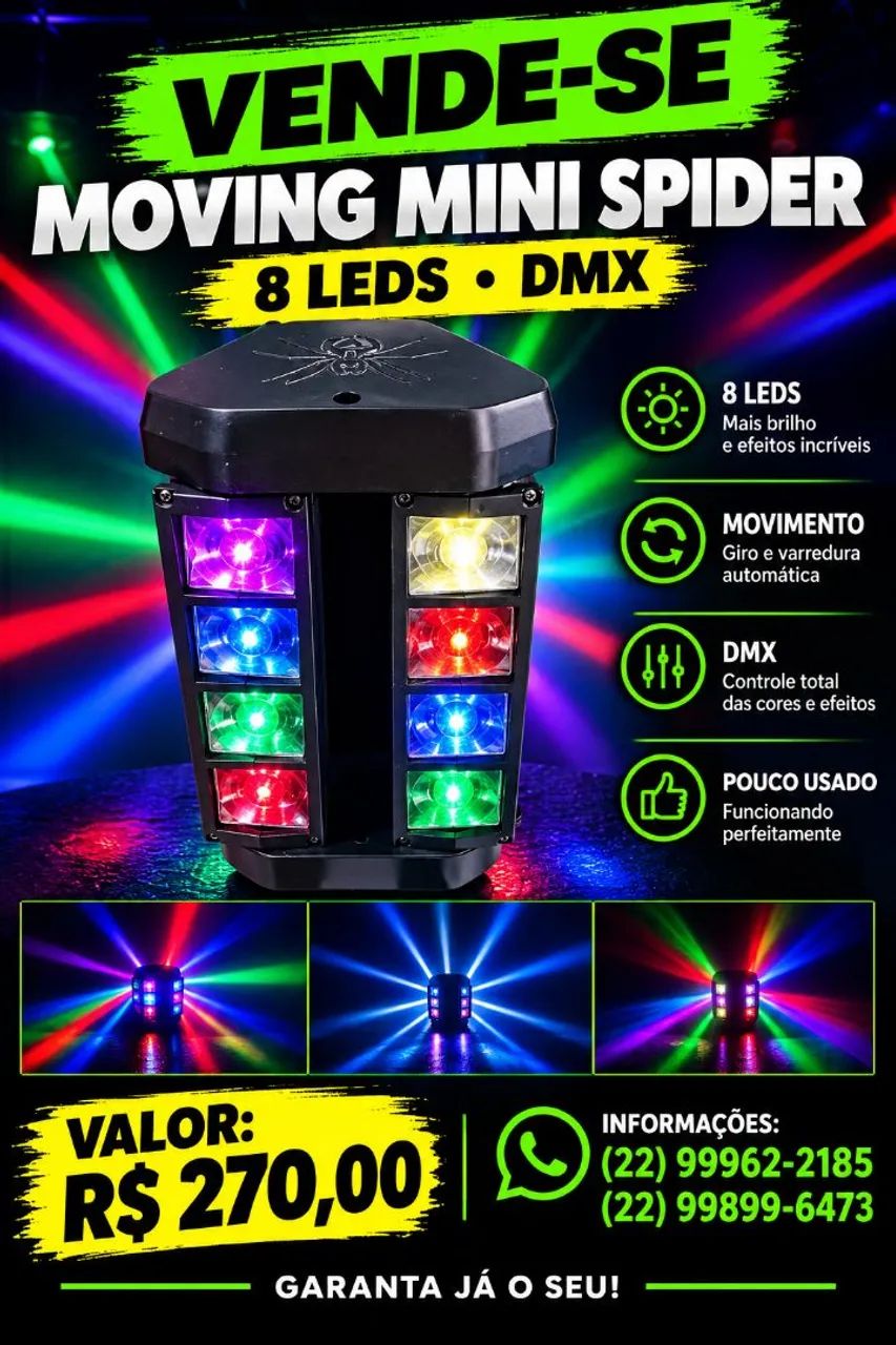 Iluminação Moving Mini Spider 