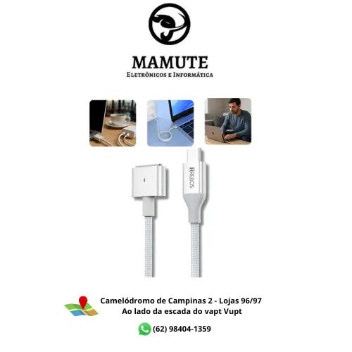 Cabo Tipo C Magsafe 3 MacSync 1.8M Macbook Pro 14 Pro 16 140W 7A