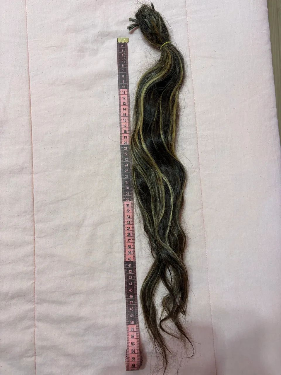 Cabelo Humano Castanho com Luzes