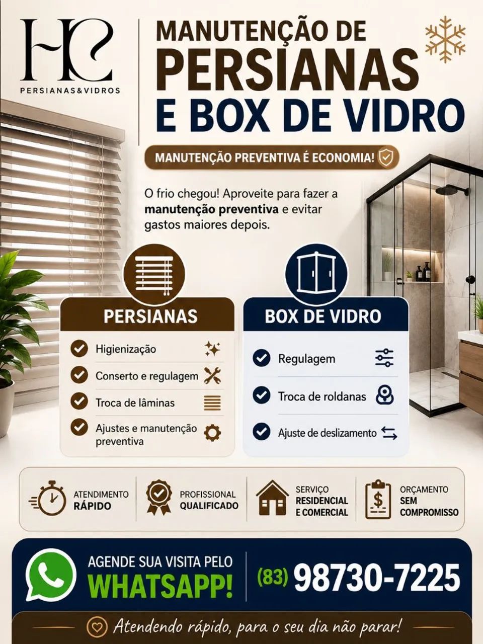 Manutenção de Persianas e Box com Atendimento Rápido