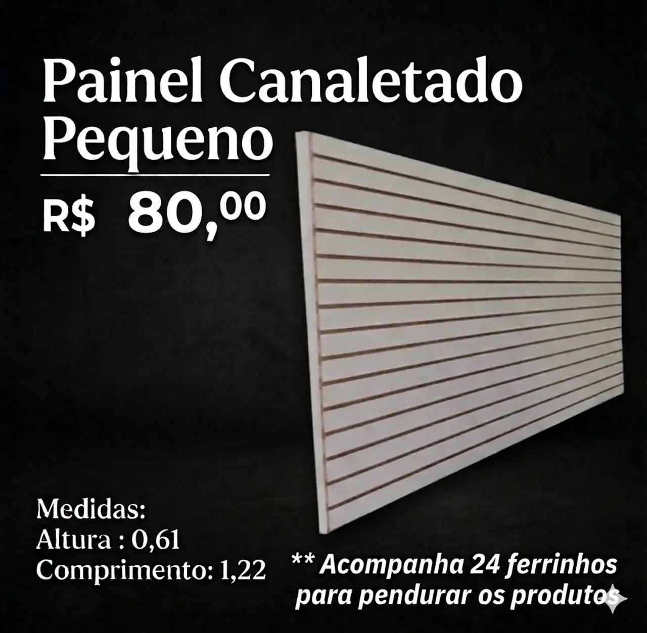 Painel Canaletado c/ 24 Ferrinhos 