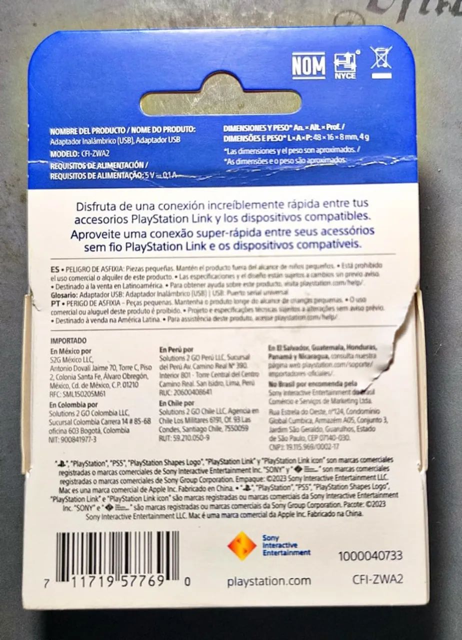 Adaptador USB Sony PS Link, para PS5 Slim, PS5 Pro e PC - CFI-ZWA2L - Foto 3