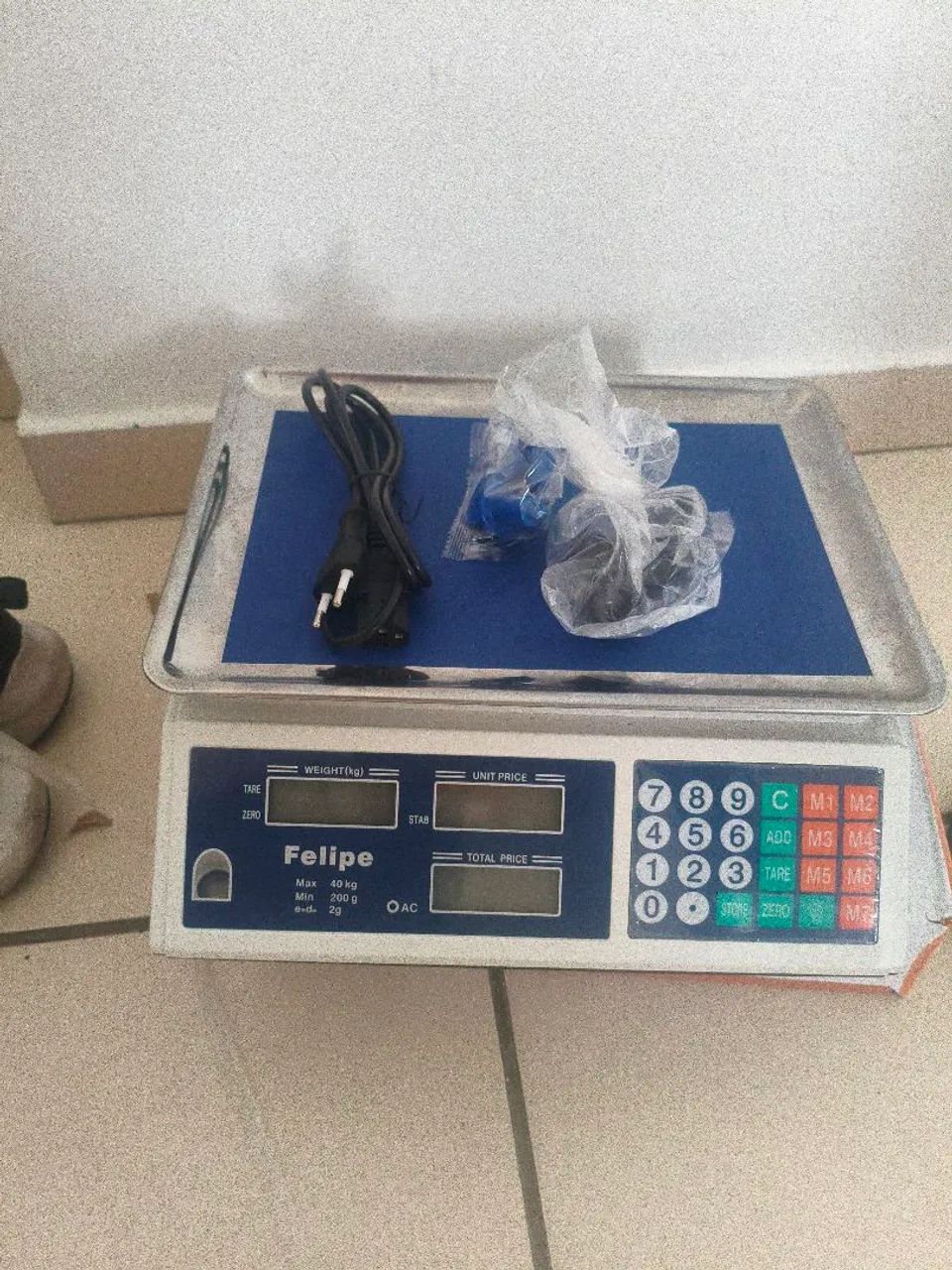 Balança digital 40 kg com bandeja e medidores  - Foto 2