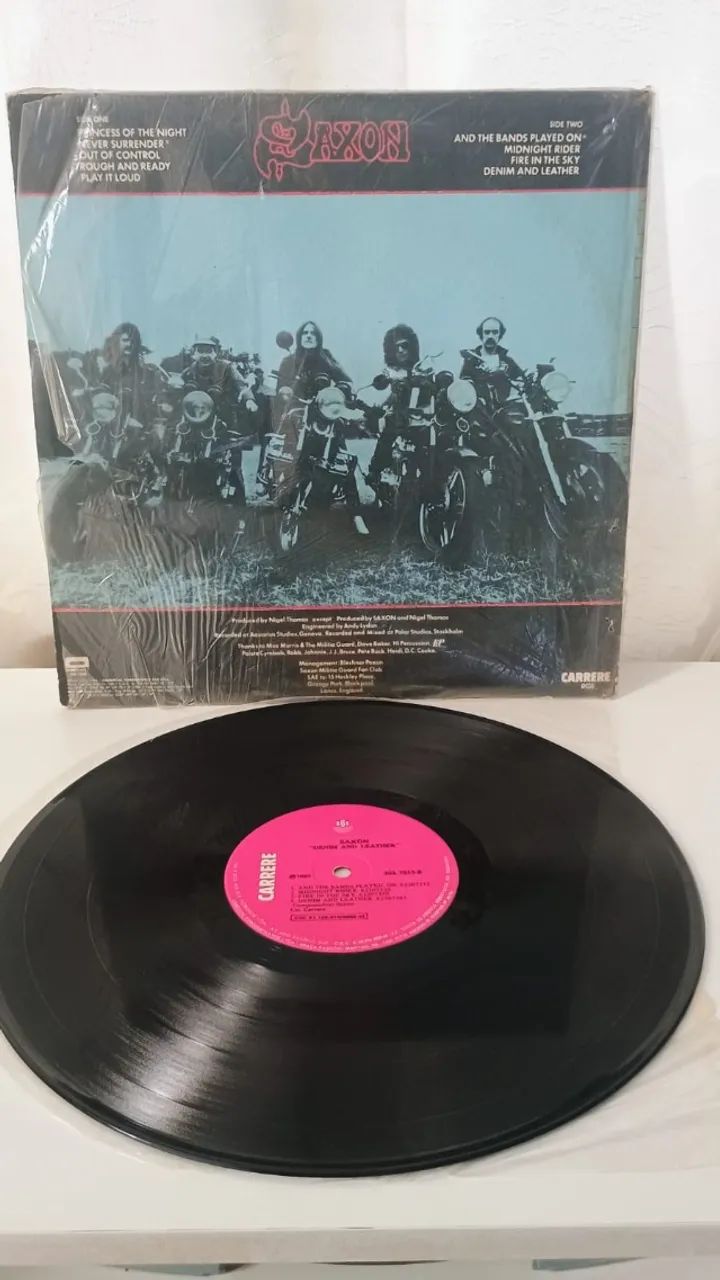 Disco Vinil Saxon Denin and Leather 1983 - Foto 2