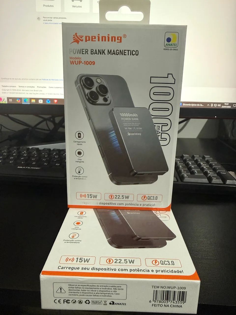 Power bank magnético 10000mAh Peining - Foto 2