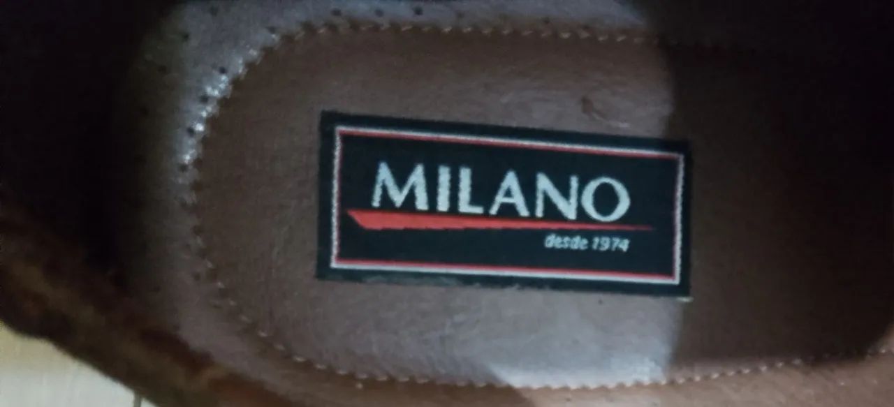Sapato Milano em couro legítimo n°43 - Foto 4