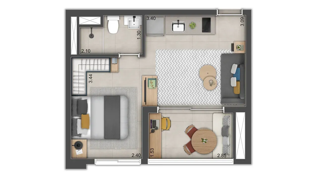 PLANTA 30m²