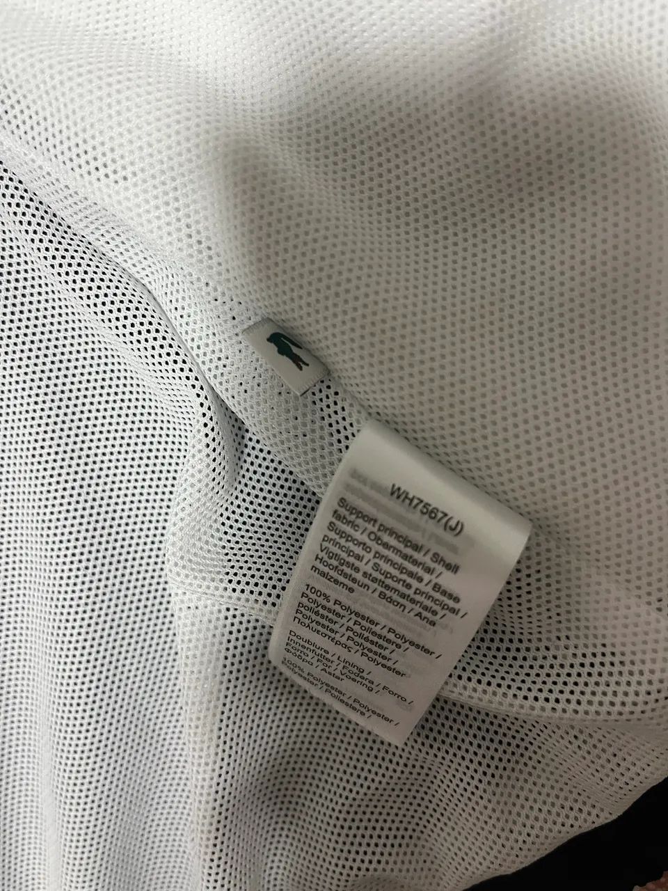 Jaqueta Corta-Vento Lacoste Masculina - Azul Marinho e Branco - Foto 4