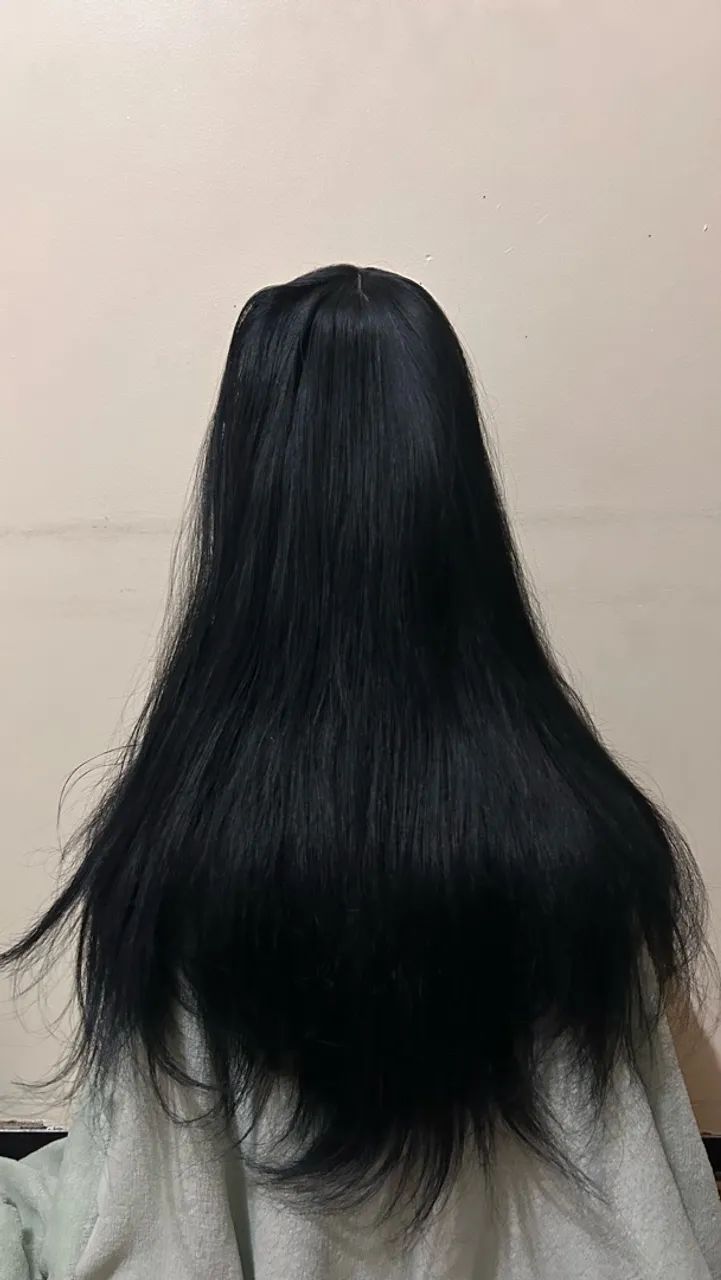 peruca preta longa - Foto 3