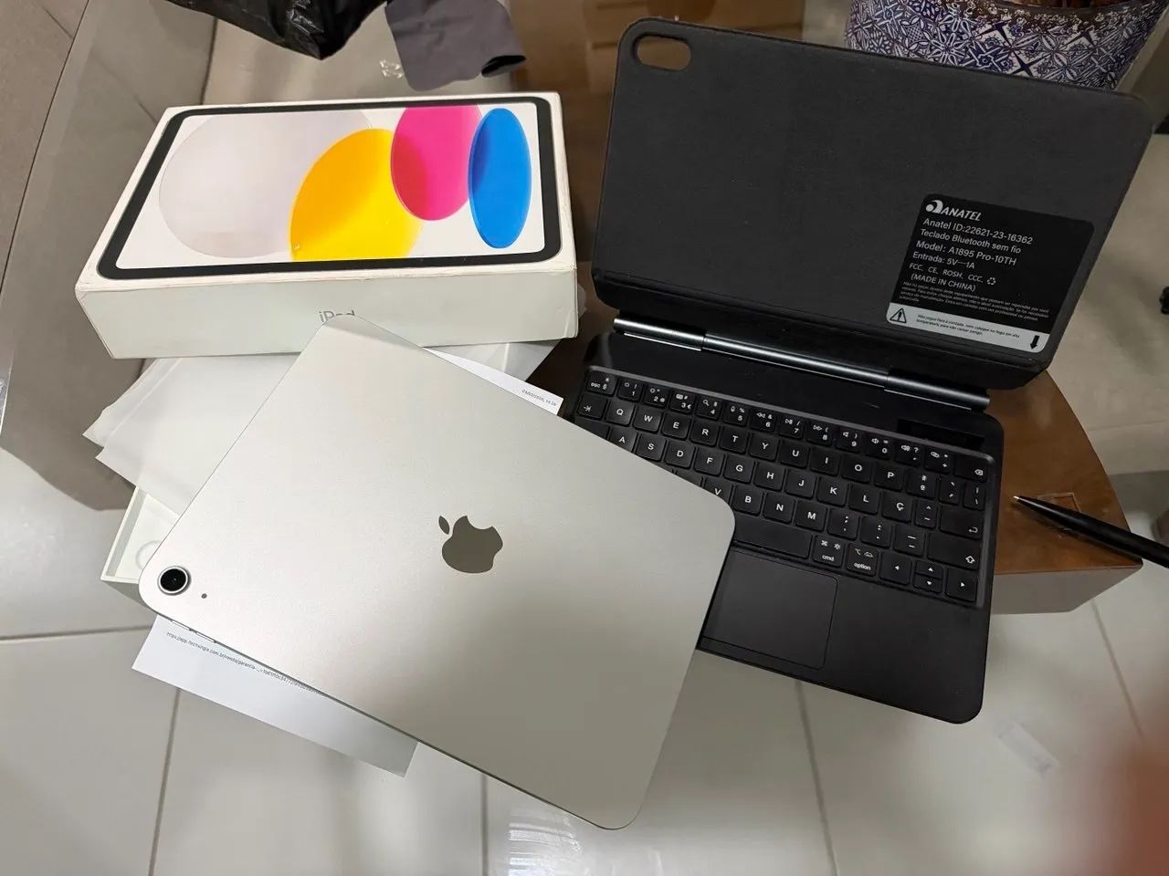 iPad 11 128 Gb capa teclado e película garantia Apple  - Foto 3