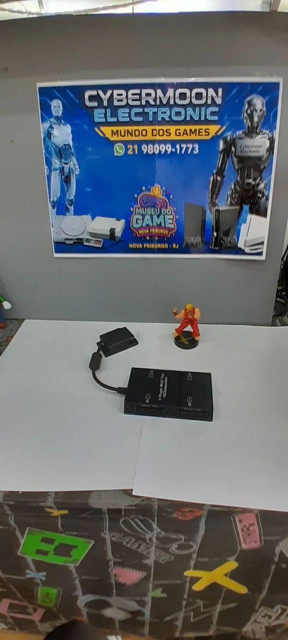 Playstation 2 fat mais controle e adaptador multi - Foto 5