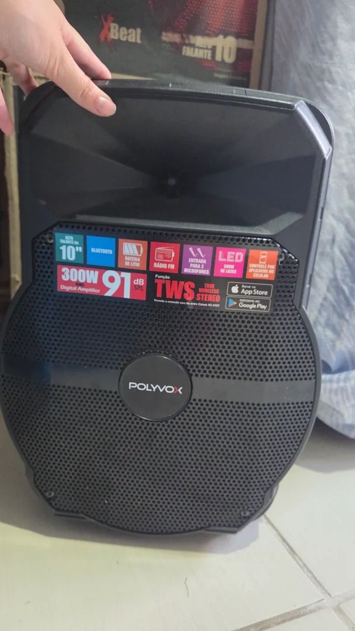 Caixa dpe som amplificadora Polyvox XC-510T TWS,  - Foto 2