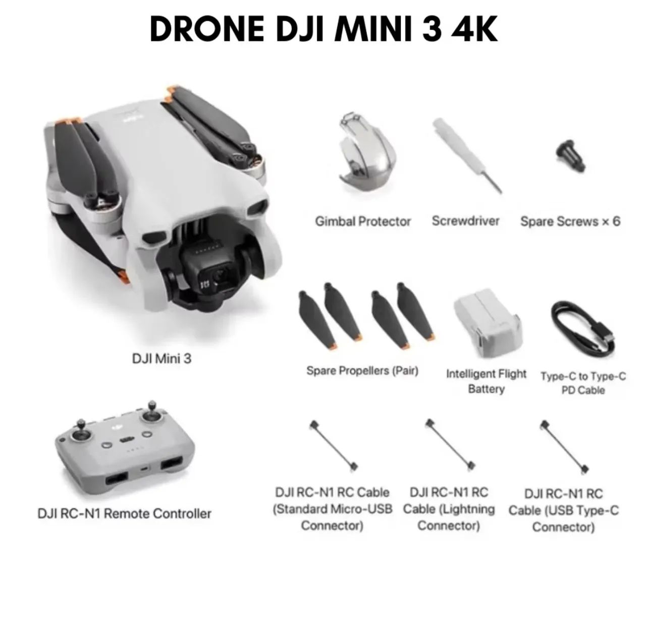DRONE MINI 3 KIT COM 1 BATERIA - Foto 2