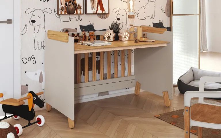 Berço Cama Pingo Americano, 100% MDF - Peroba - Foto 4