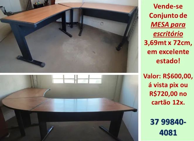 Conjunto de Mesa para escritorio 3,69 x 72cm