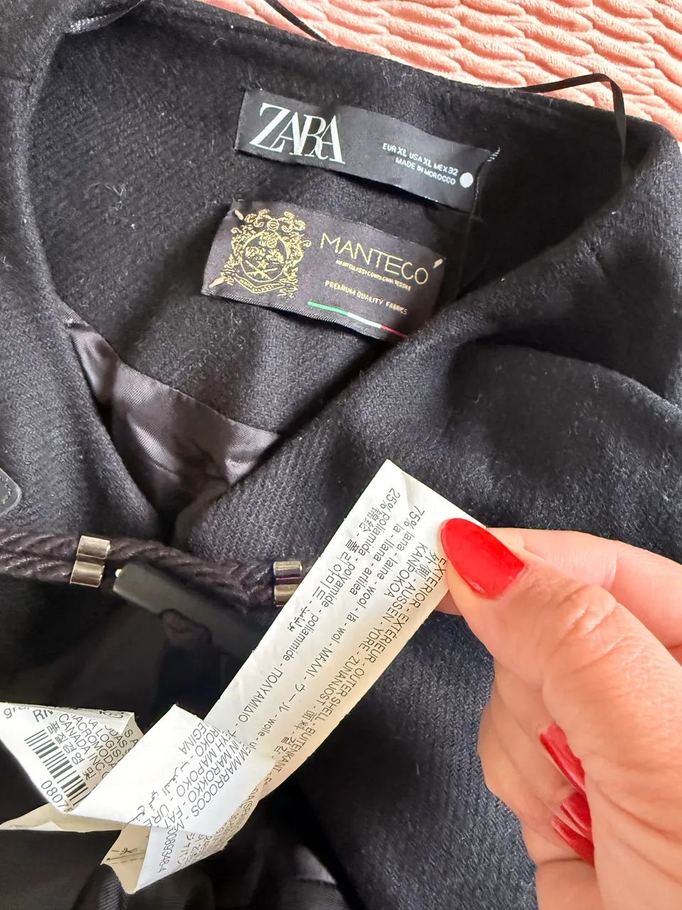 Casaco Poncho Zara 75% Lã