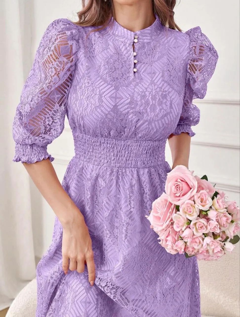 Vestido Social Renda NOVO - Foto 2