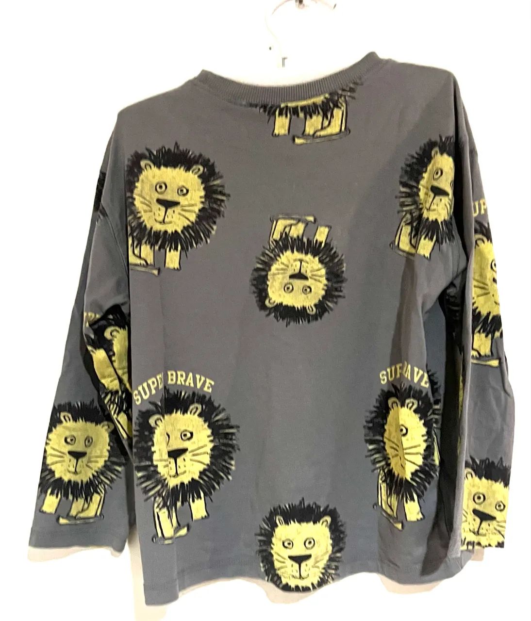 Camiseta manga longa cinza menino tam 5 anos Zara  - Foto 3