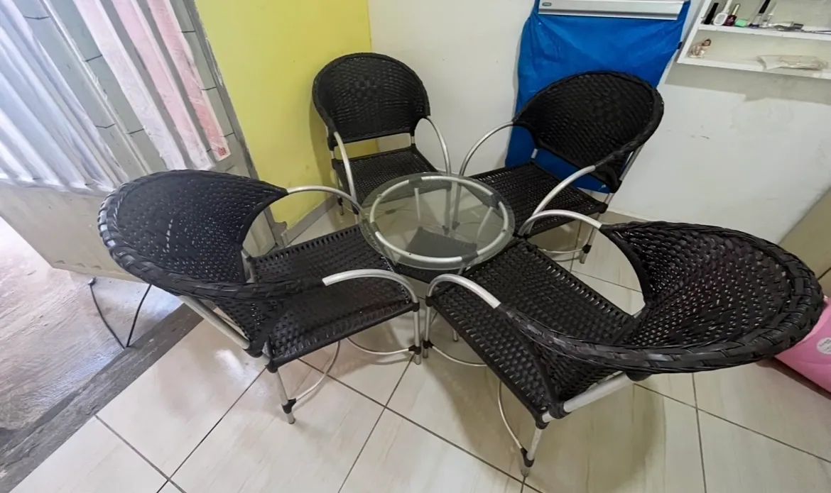 Conjunto de varanda alumínio e fibra 