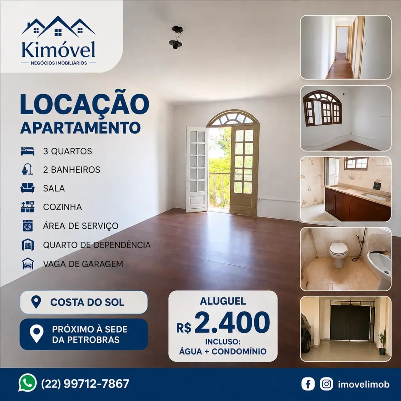Locação apartamento 3 quartos Costa do Sol - Foto 2