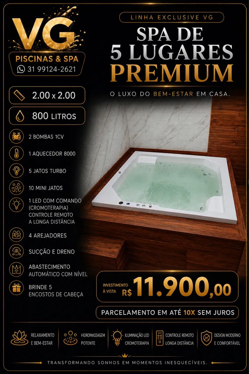 Spa de 5 lugares premium  - Foto 2