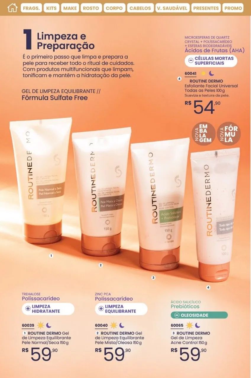 LINHA ROUTINE DERMO PARA O ROSTO HINODE