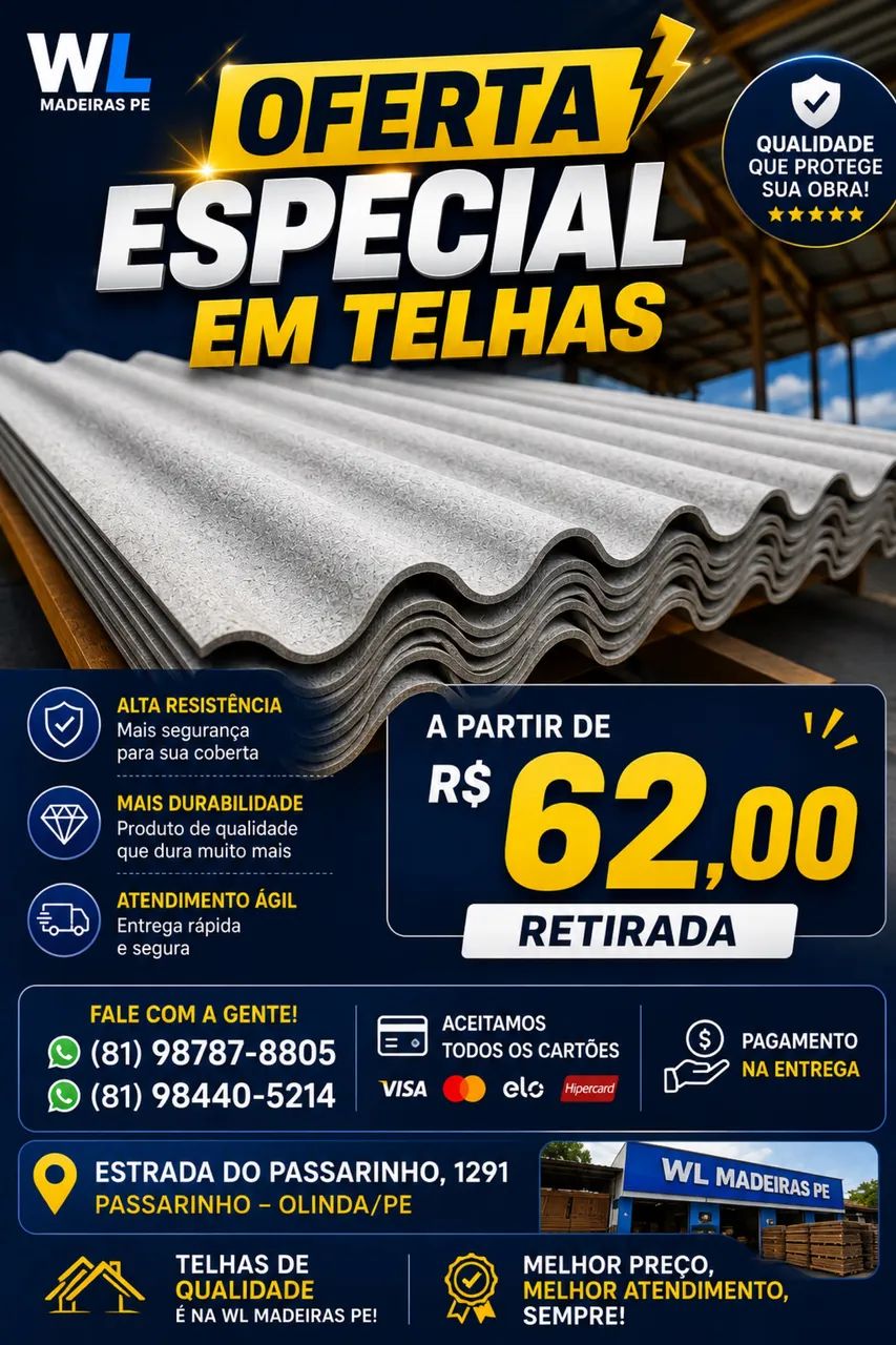 Oferta de telhas 