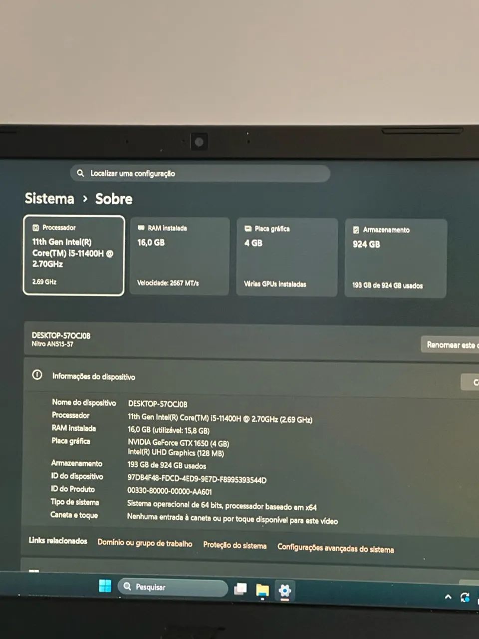Nitro 5 com 16GB RAM e 1TB SSD - Foto 5