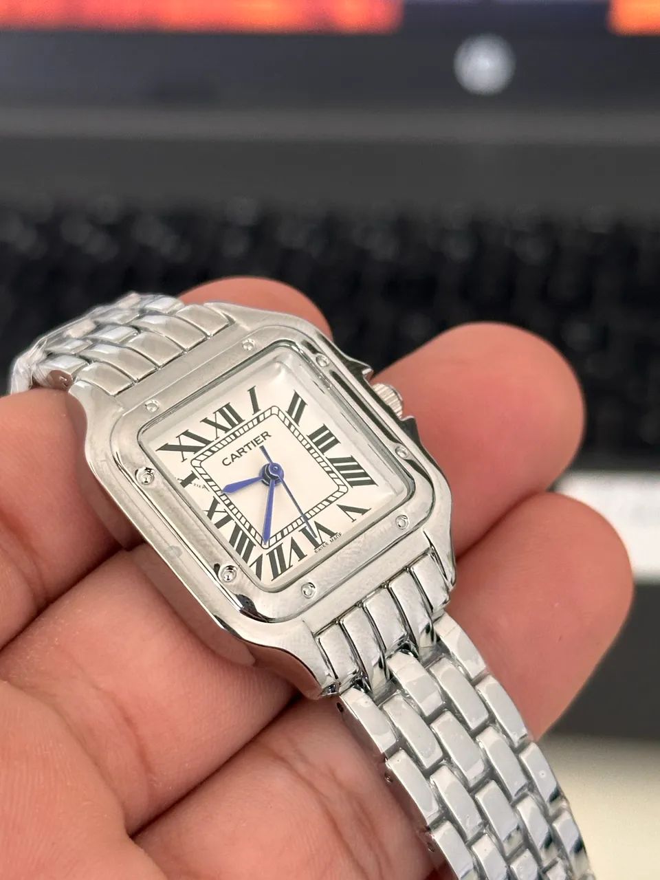 relógio cartier pantere silver