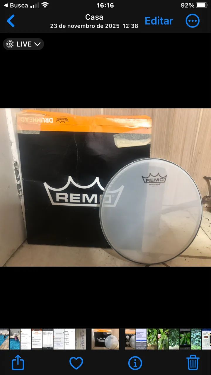 Remo silentstroke drum head 10? (pele)  - Foto 2