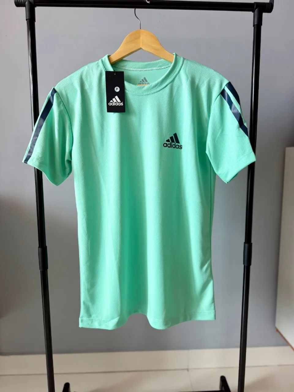 Camisa Dry Fit Adidas Verde - Foto 2