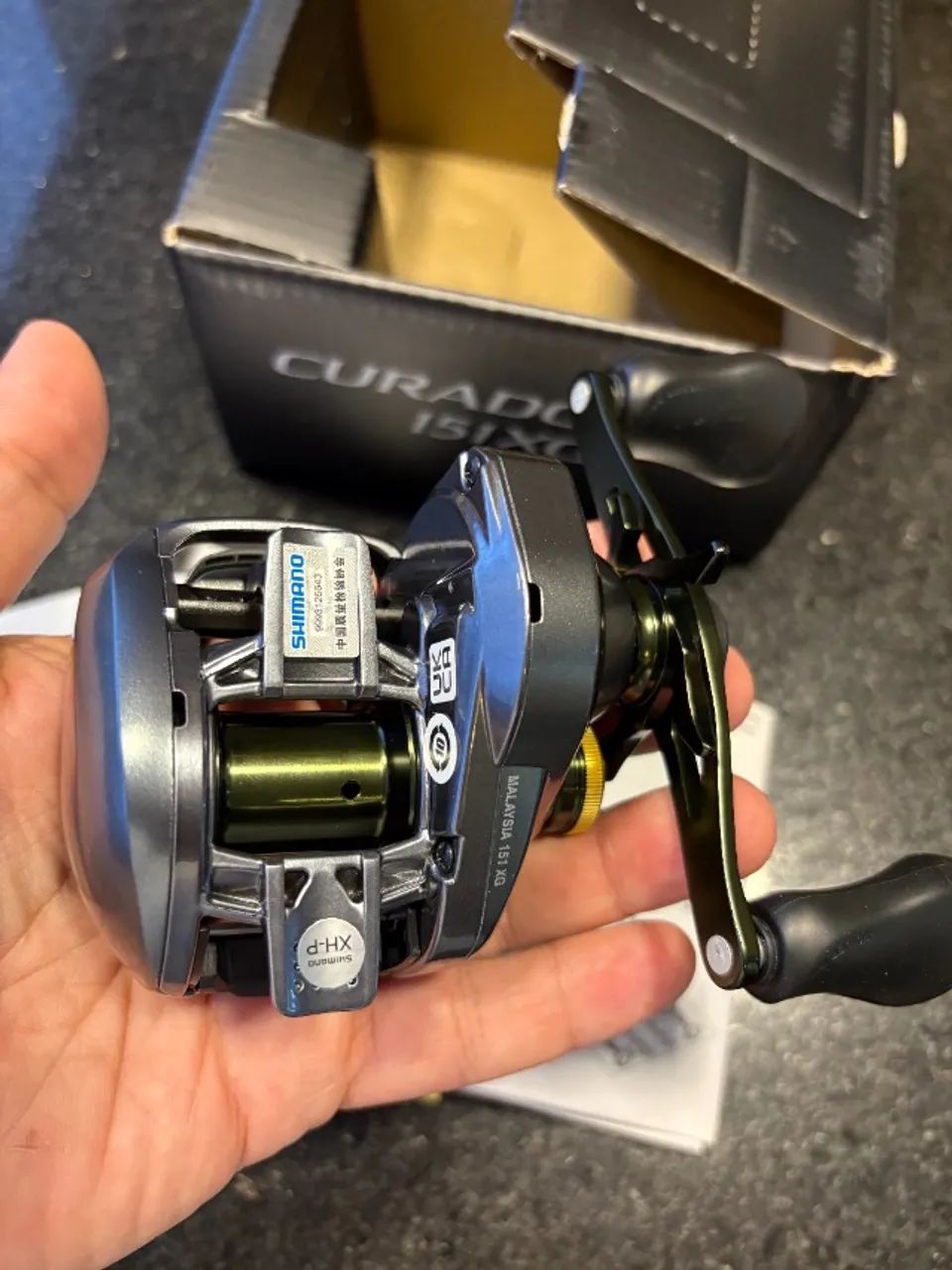 carretilha shimano Curado DC 151 XG esquerda ZERADA- NUNCA USADA - Foto 2