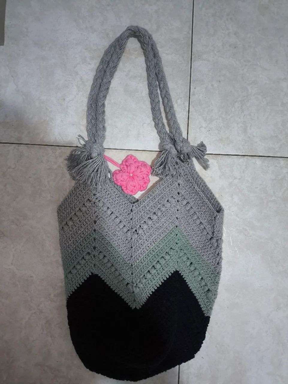 Bolsa de crochê (bolsa saco) - Foto 2