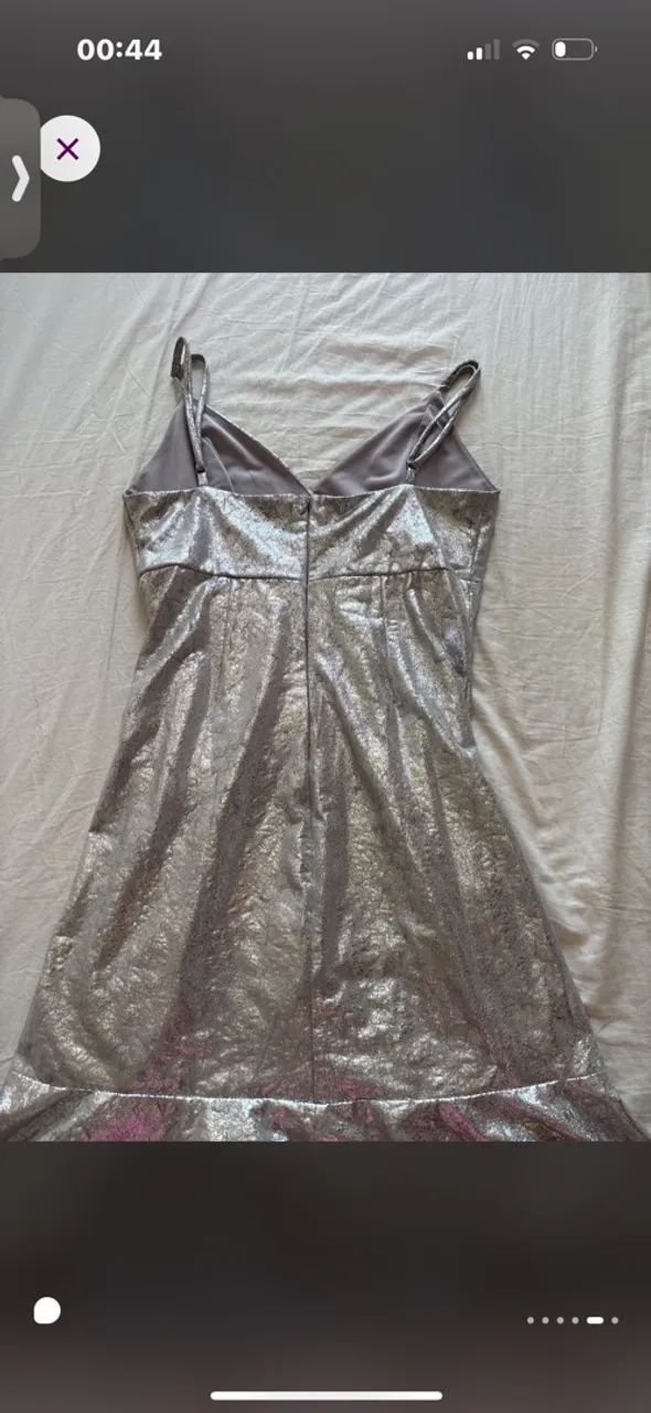 Vestido Amaro prata P  - Foto 4