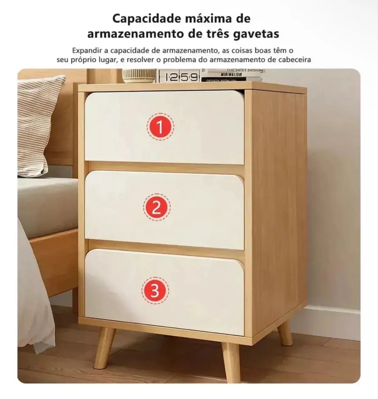 Mesa de cabeceira quarto - Foto 4