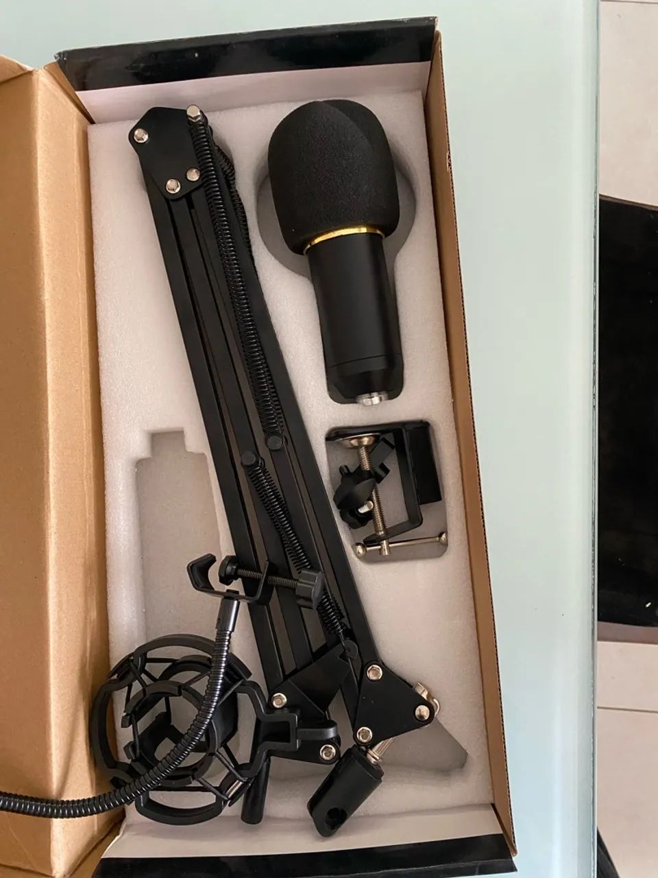 Microfone Condensador Profissional - Kit Completo - Foto 3