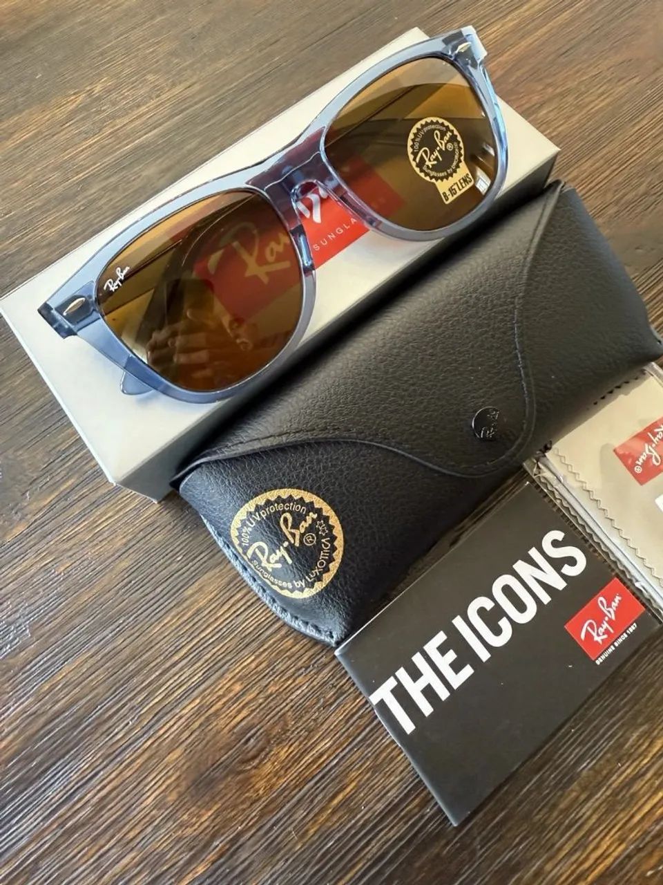 Ray ban wayfarer transparente azul oculos de sol rb2140