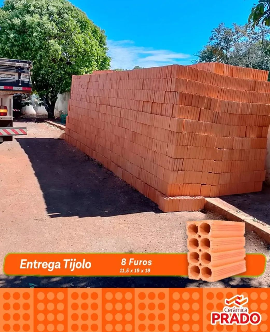 Tijolo 19x19x09 Milheiro em Oferta Especial Entrega Rápida em Todo DF e Entorno