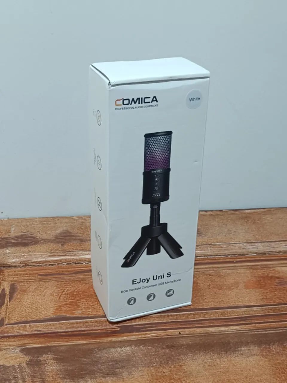 Microfone Condensador Comica Ejoy Uni S Branco - Foto 3