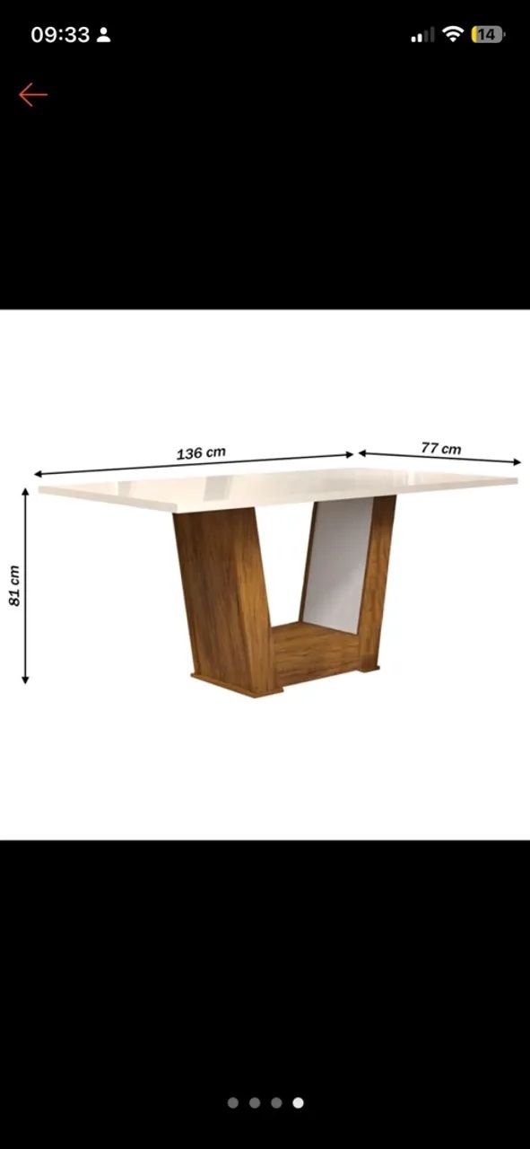 Mesa jantar 136x77cm - Foto 2