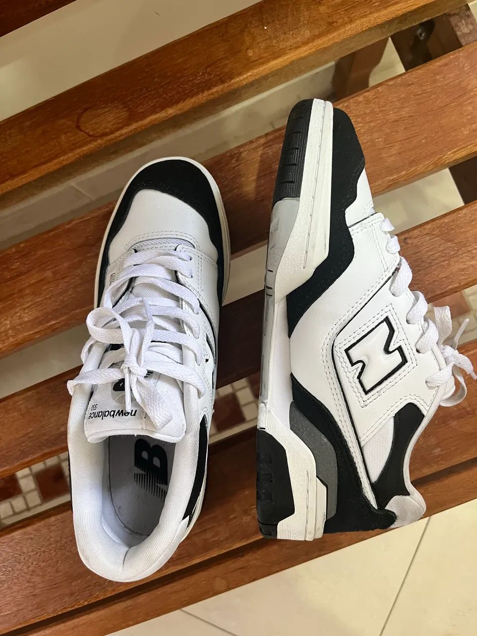 New Balance 550 White Black Rain Cloud - Foto 2