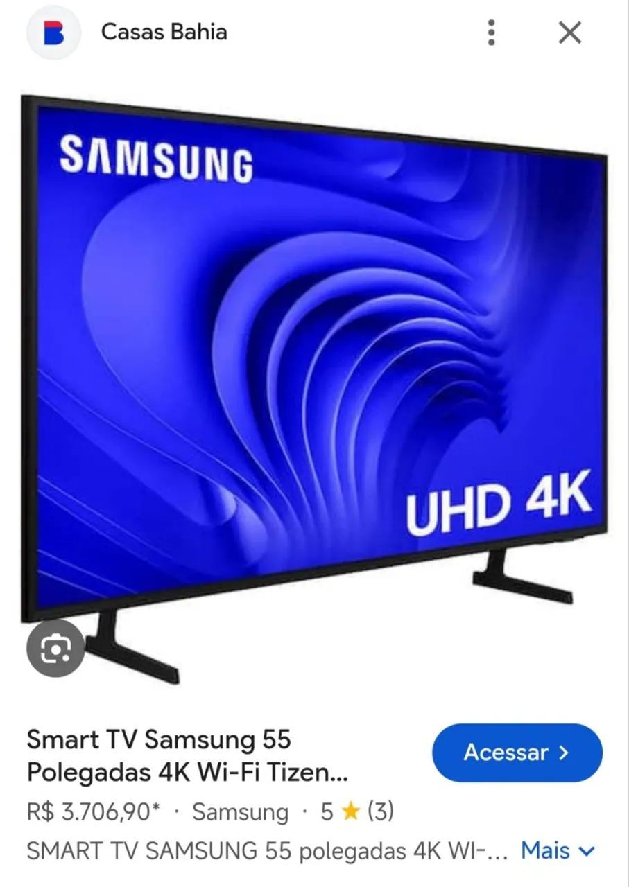 TV Crystal UHD 55 Polegadas 