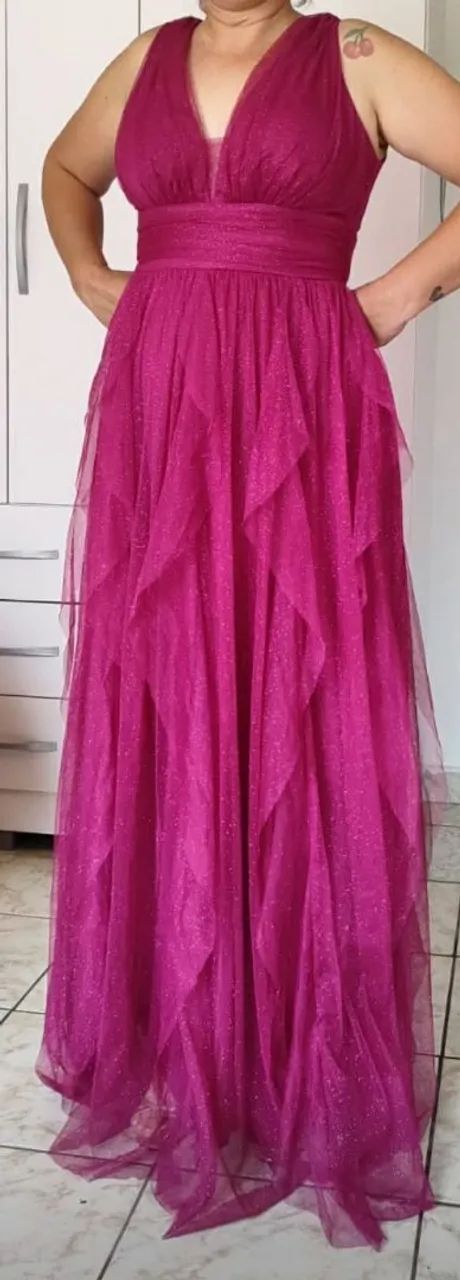 Vestido longo com brilho.  - Foto 2