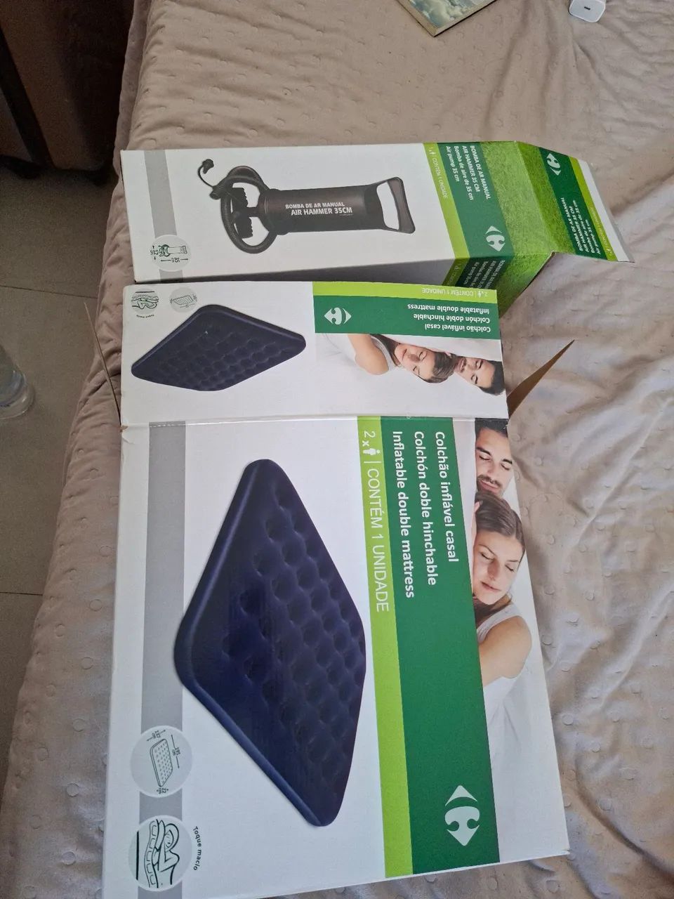COLCHÃO INFLÁVEL + BOMBA 