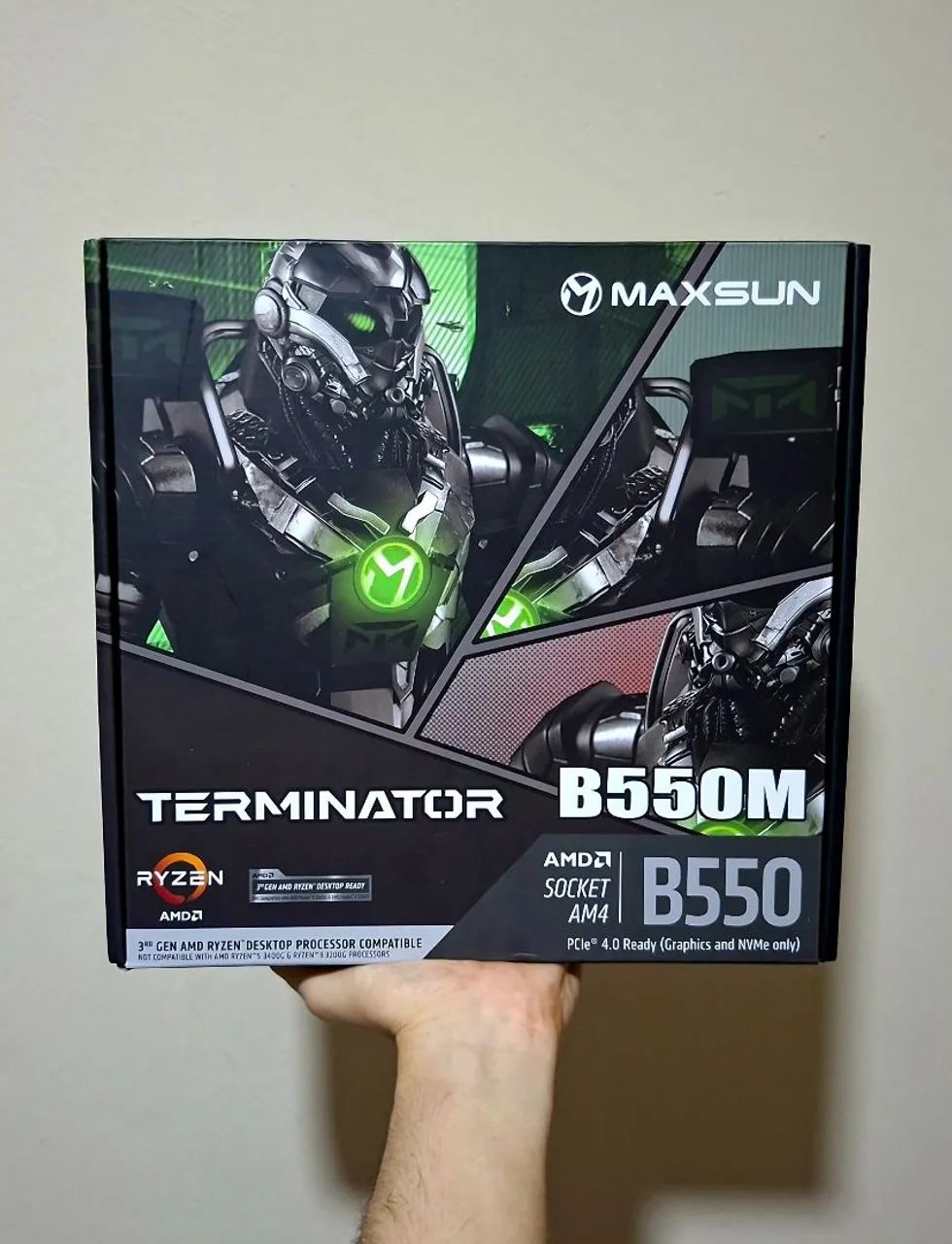 Placa Mãe MAXSUN B550M 2.5G MS-Terminator, m-ATX, AMD AM4, DDR4