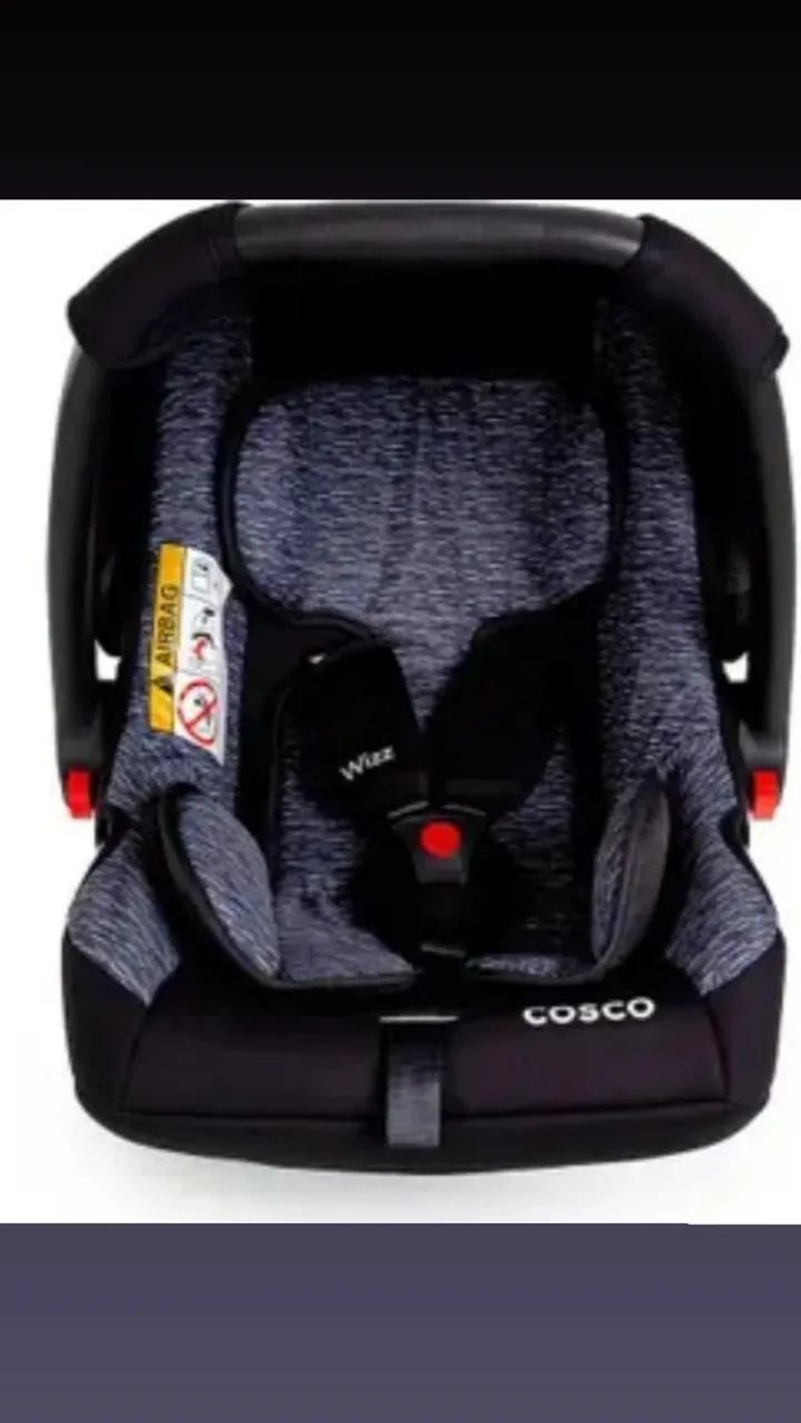 Bebê conforto marca cosco,cor preta com cinza - Foto 4