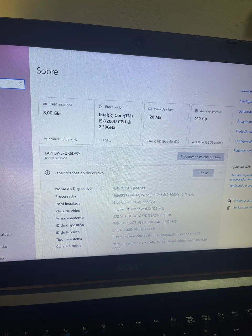 Notebook ASPIRE A515 - Foto 5