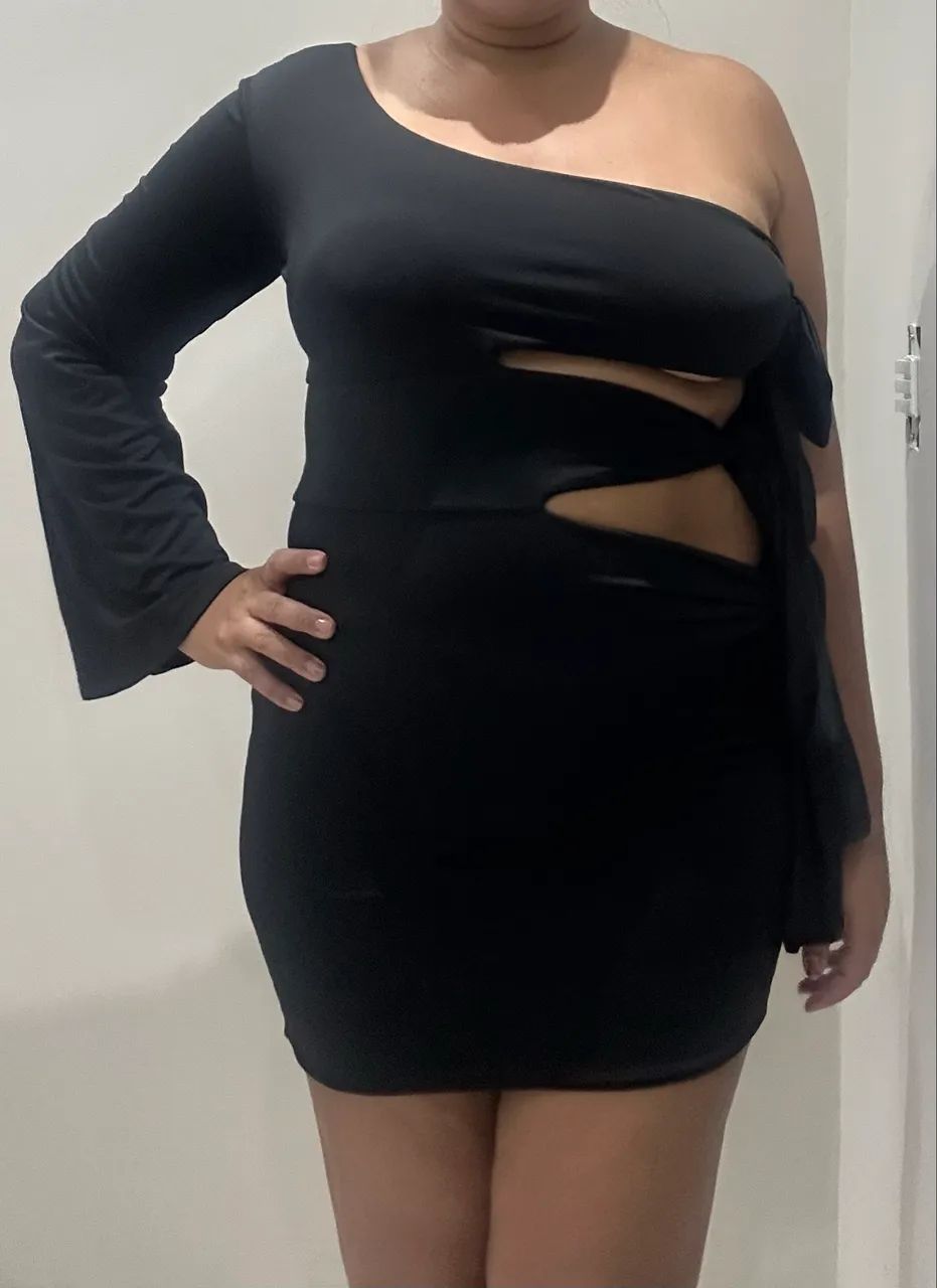 Vestido Preto com amarrações  - Foto 2