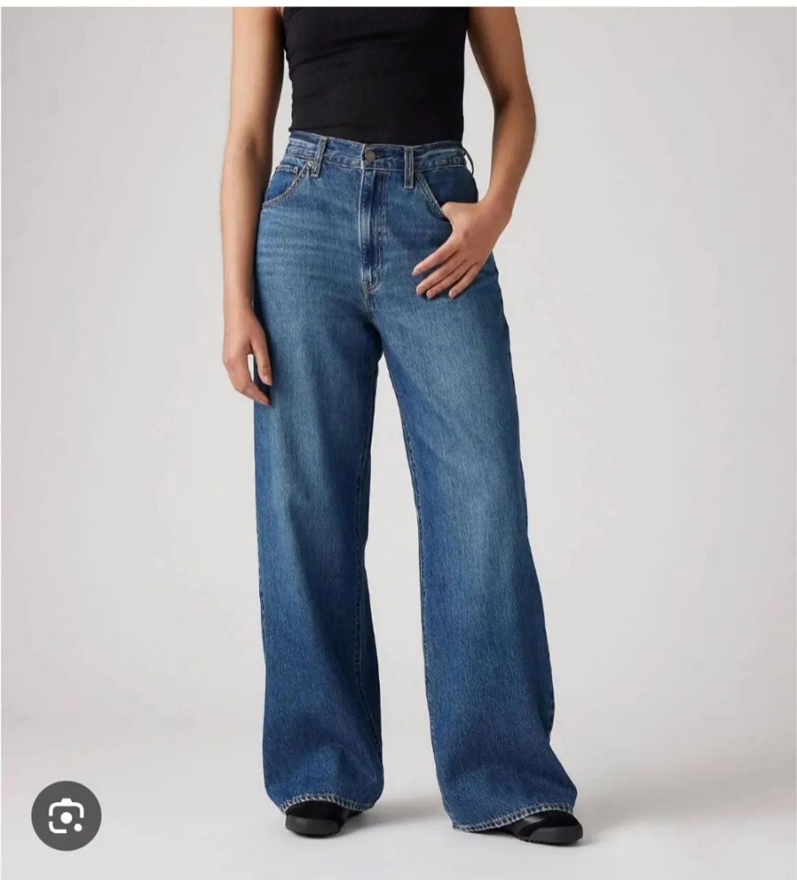 Calça jeans levis cinch wide leg 